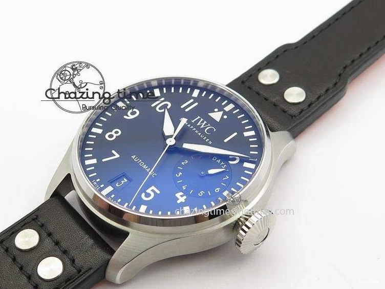 MIROTIME 0514 GoodFit Big Pilot Real PR IW500912 ZF Best Edition Black Dial On Black Leather Strap A 7287
